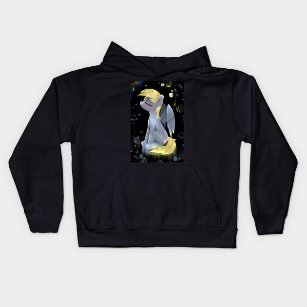 Derpy Bubbles Kids Hoodie by Darksly